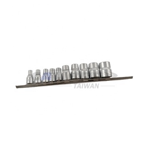 Jeu de douilles Torx E4-E18 femelles à impact, 10 pièces, TAIWAN CALIBRE, OEM, industriel, bricolage, pour la plupart des voitures - Product Image 1