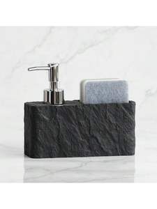 Kit distributeur de savon en marbre noir, décoration de salle de bain, lavage des mains à domicile - Product Image 6