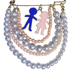 Broche Elegante con Perla Familiar, Accesorio Decorativo para Ropa, Regalo para Eventos y Uso Diario - Product Image 1
