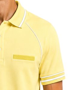 Camiseta Polo Personalizada en Amarillo Pastel para Hombre, Ropa Deportiva Casual de Verano, Transpirable, para Golf, con Manga Raglán Premium, Prenda Superior a la Moda - Product Image 4