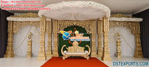 Decoración Tradicional del Mandap para Bodas del Sur de la India con Diseño de Manavarai, Mandap de Boda con Tema de Balaji Hecho a Mano con Fibra, Nueva York - Product Image 2