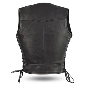 Chaleco de Cuero Genuino para Mujer de Primera Calidad, Impermeable, Relleno de Algodón, Invierno, Alta Calidad, Secado Rápido, Transpirable, Cuello en V con Botones - Product Image 2