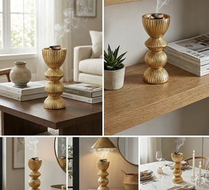 Modern Eco-Friendly Handmade Durable <b>Bakhoor</b> Burner Set Three Minimalist Arabic Mabkhara Incense Holder Luxury Home <b>Oud</b> White - Product Image 5