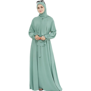 Nuevo Modelo de Vestido Abaya Musulmán Modesto para Mujer, Tela de Chifón Vintage, Manga Larga, Largo hasta el Tobillo, Precio Razonable - Product Image 1