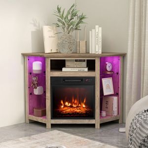 Smart APP controllata angolo camino TV Stand con luci a LED per 50 pollici TV - Product Image 3