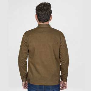Chaqueta de Lona y Cuero de Oveja 100% para Hombre, Diseño Nuevo, Cuello Alto, Estilo Profesional, Manga Larga, Invierno - Product Image 6