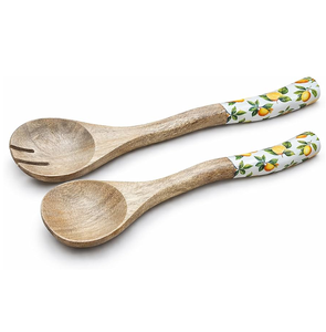 Handcrafted Acacia Wooden Enamel print Serving Spoon Natural Crafts For <b>Wedding</b> Party Events Snacks Dessert Food Serving Spoon - Product Image 1