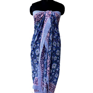 Best Selling Floral Block Printed Cotton <b>Scarf</b>, <b>Indian</b> Beach Wear Sarong, Handmade Woman <b>Scarves</b> Multi Color Pareo Wholesale - Product Image 4