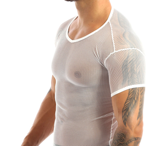 Men <b>Mesh</b> Casual T <b>Shirt</b> Breathable Texture Lightweight Summer Daily Wear Top Men's <b>Mesh</b> Training T <b>Shirt</b> Short Sleeve - Product Image 4