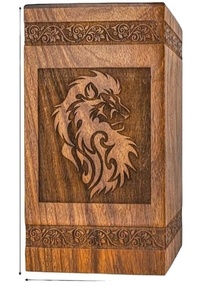 Urna personalizable de madera maciza para mascotas con tapa deslizante para suministros funerarios Rectángulo de madera y caja de urna cuadrada para mascotas - Product Image 2