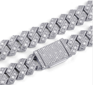 Men's Rhodium Plated Geometric Link Chain <b>Statement</b> <b>Necklace</b> Hiphop Style Everyday Wear - Product Image 3