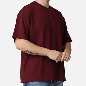 เสื้อยืดคอตตอน 100% หนานุ่ม แบบถัก ขายส่ง OEM พิมพ์ลายซิลค์สกรีน สีดำ ทรงโอเวอร์ไซส์ ยูนิเซ็กส์ ล้างสีแบบแอซิดวอช สไตล์วินเทจ รับผลิตตามแบบ - Product Image 5