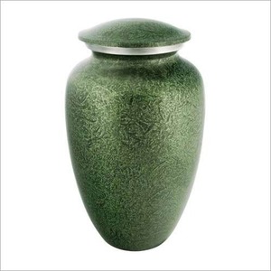 <b>Large</b> Aluminium Gold Cremation <b>Urn</b> for Adult Ashes with Decorative Bands Vase Shape Memorial <b>Urn</b> Decorative <b>Urn</b> With Metal Lid - Product Image 3