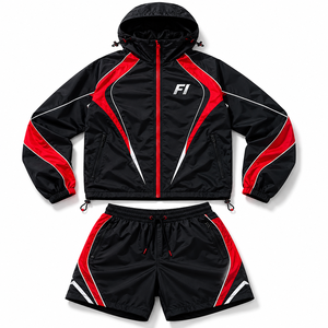 Vestes pour hommes personnalisées à séchage rapide, grandes tailles, fermeture éclair intégrale, 100 % nylon, pour la gym, les sports de plein air, manches longues. - Product Image 2