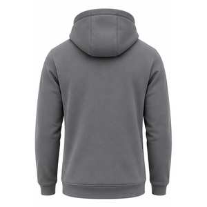 <b>Men's</b> <b>Grey</b> Hooded Pullover Sweatshirt Casual Long Sleeve Custom Print Drawstring Pocket <b>Hoodie</b> Polyester/Cotton - Product Image 3