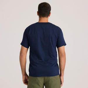 T-shirt personnalisé pour homme, manches courtes, 100 % coton, coupe ajustée, couleur unie, logo imprimé, vente en gros - Product Image 2