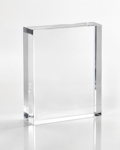 High-Clarity Solid <b>Acrylic</b> <b>Block</b> Base for Retail Countertop Product Display with Personalized Logo - Product Image 2