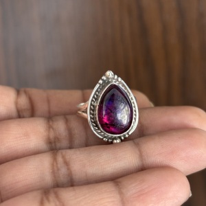 Bagues uniques en argent sterling 925 de style bohème, avec pierre précieuse originale Labradorite, pour bijoux de mariage et de fête pour femmes, vente en gros - Product Image 2