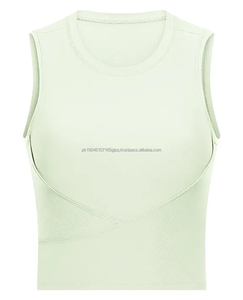 Nueva Venta caliente de algodón en blanco Fitness al por mayor personalizado Slim Crop Top Streetwear Stretch Rib Knit sin mangas Casual Tank Top mujeres - Product Image 6