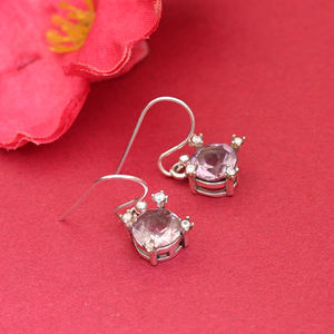 Hermosos y Elegantes Pendientes de Cuarzo Ahumado en Plata de Ley 925, Joyería con Piedras Preciosas para Mujeres y Niñas, Ideales para Bodas y Fiestas - Product Image 4