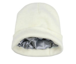 Bonnet d'hiver tricoté personnalisé en gros avec doublure en satin, logo vierge/Personnalisé, bonnet chaud en acrylique de haute qualité - Product Image 6