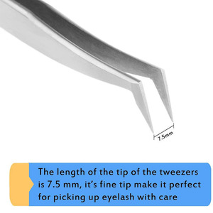 แหนบต่อขนตาแบบมืออาชีพ ปลายโค้งมน ปลายแหลม สำหรับต่อขนตาและดัดขนตา - Product Image 6