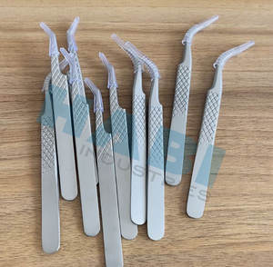 Pince à épiler HABI INDUSTRIES de haute qualité en acier inoxydable finition chromée, pointe lisse de précision 10 mm, pour cils et sourcils, instruments de beauté - Product Image 6