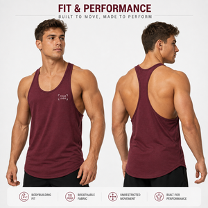 Camiseta sin Mangas de Algodón con Malla Ventilada, Ligera y de Secado Rápido para Fisicoculturismo, Camisetas Deportivas sin Mangas - Product Image 6