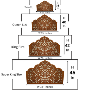 งานแกะสลักไม้สมาร์ทอาร์ต แกะสลักด้วยมือ ทาสีน้ำตาล ไม้เอ็นจิเนียร์ หัวเตียงลายใบไม้จากเท็กซัส แผงผนังลายแกะสลัก ตกแต่งบ้านแบบรักษ์โลก - Product Image 6
