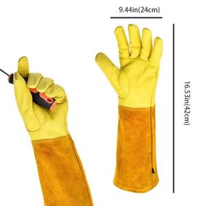 Guantes de Soldadura de Argón, Completamente de Cuero, Guantes de Seguridad para Soldadura TIG de Argón, Guantes de Piel de Cabra para Argón - Product Image 2