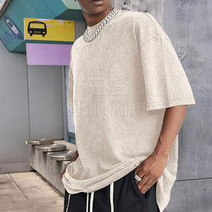 Vente directe d'usine : T-shirts pour hommes effet délavé, légers, grandes tailles, en promotion - Product Image 3