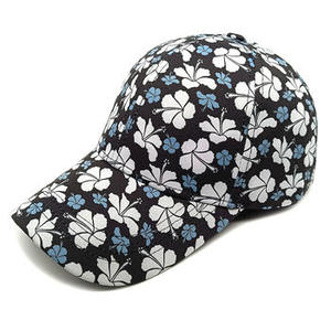 Unisex Floral Print <b>Baseball</b> <b>Cap</b> <b>Black</b> Pink Yellow Cotton Casual Hat Spring Summer Adult 56-58CM - Product Image 5