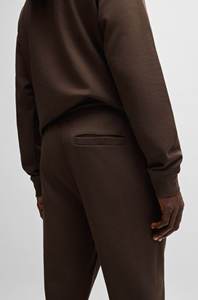 Sweat-shirt à capuche marron foncé pour homme et pantalon de jogging assorti, ensemble de survêtement, vêtements en gros OEM ODM - Product Image 3