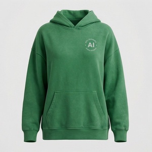 Sudadera con Capucha para Mujer, Lavado Ácido, Ecológica, Transpirable, de Forro Polar, con Cordón Ajustable, Corte Holgado, Diseño Frontal con Logotipo Personalizado - Product Image 1