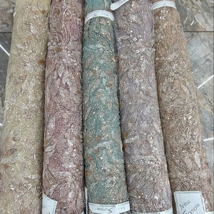 Tissu en filet doux de haute qualité, matériau élégant de créateur, idéal pour les robes de mariée, les saris, les lehengas, les robes de soirée et les vêtements de haute couture. - Product Image 1