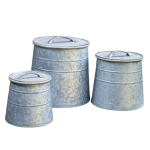 Conteneur de rangement pour biscuits et gâteaux au design magnifique, qualité export, articles de cuisine écologiques, boîte galvanisée avec couvercle - Product Image 6