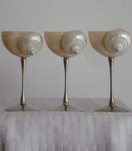 Copas de Vino de Concha Marina de Lujo para Decoración del Hogar Costero, Regalos de Boda, Eventos con Temática de Playa y Colecciones de Regalos Premium - Product Image 1