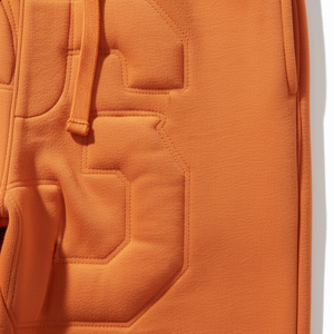 PRO ENTERPRISES Pantalon de jogging décontracté pour homme en molleton orange, nylon/coton, antistatique, taille haute, avec logo lettré en relief, élastique - Product Image 2