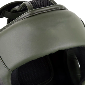 Protector de Cabeza de Boxeo de Microfibra Verde Oliva Premium con Cobertura Extendida para las Mejillas, Correas de Gancho y Bucle, Almohadillas Suministradas de Fábrica - Product Image 4