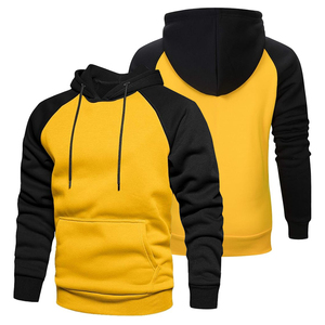 Sudaderas con Capucha para Correr al Aire Libre, 100% Algodón, Estampado Americano, Color Amarillo y Negro, Ropa Casual Ligera para Gimnasio - Product Image 1