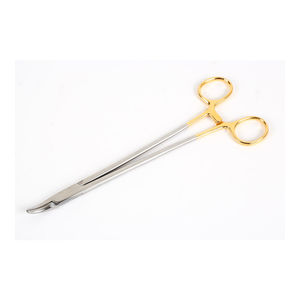 Pinza de Sutura Quirúrgica Heaney Curva de 18 cm, Punta Superfina, Acero Inoxidable, Instrumento de Microcirugía con Certificación CE - Product Image 1