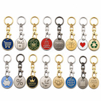 Porte-clés personnalisés en forme de jeton de chariot Euro |   Porte-clés tendance en alliage de zinc |   Jeton de chariot de supermarché durable, léger et étanche