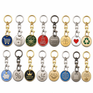 Euro <b>trolley</b> <b>coin</b> | custom <b>trolley</b> <b>coin</b> keyrings | zinc alloy aluminium shopping cart token | for EU supermarket wholesale - Product Image 3