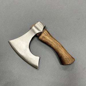 Hacha Vikinga con Mango de Madera Maciza, Hacha para Cortar Leña Hecha a Mano, Hoja Forjada de Acero con Alto Contenido de Carbono, Hacha de Caza para Cortar y Picar - Product Image 5