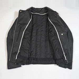 Chaqueta de cuero para motocicleta estilo bomber corta, aprobada, de estilo decente, para mujer, de piel de vacuno con clasificación AA, máxima protección. - Product Image 5