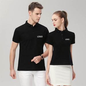 Chemises polo brodées avec logo personnalisé, vente en gros, hommes, femmes, uniforme du personnel d'entreprise, coton piqué, manches courtes, polo promotionnel - Product Image 2