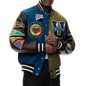 Custom Embroidery Chenille Patches Baseball <b>Jacket</b> Varsity <b>Jacket</b> Men Blank Varsity <b>Jackets</b> Wholesale Varsity <b>Jacket</b> for Men - Product Image 6