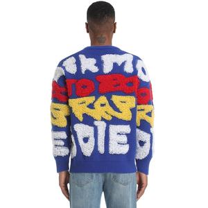 เสื้อสเวตเตอร์ผู้ชายแบบถักลายแจ็คการ์ด สั่งทำโลโก้ได้ตามต้องการ (OEM & ODM) เสื้อไหมพรมแขนยาวสำหรับฤดูหนาว ผลิตจากผ้าฝ้าย - Product Image 3