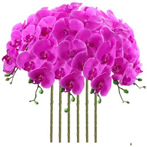 THAF-021 Orquídea Phalaenopsis Artificial Realista, Resistente al Agua, de Larga Duración, con Tacto Natural, para Decoración del Hogar, Graduación - Product Image 1