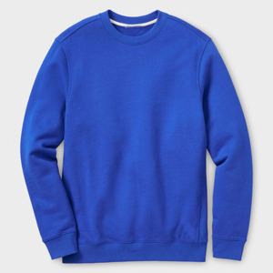 Sweat-shirt à col rond pour homme, bleu royal, coupe classique, en polyester tricoté, décontracté, pour l'automne, séchage rapide, 350g - Product Image 4
